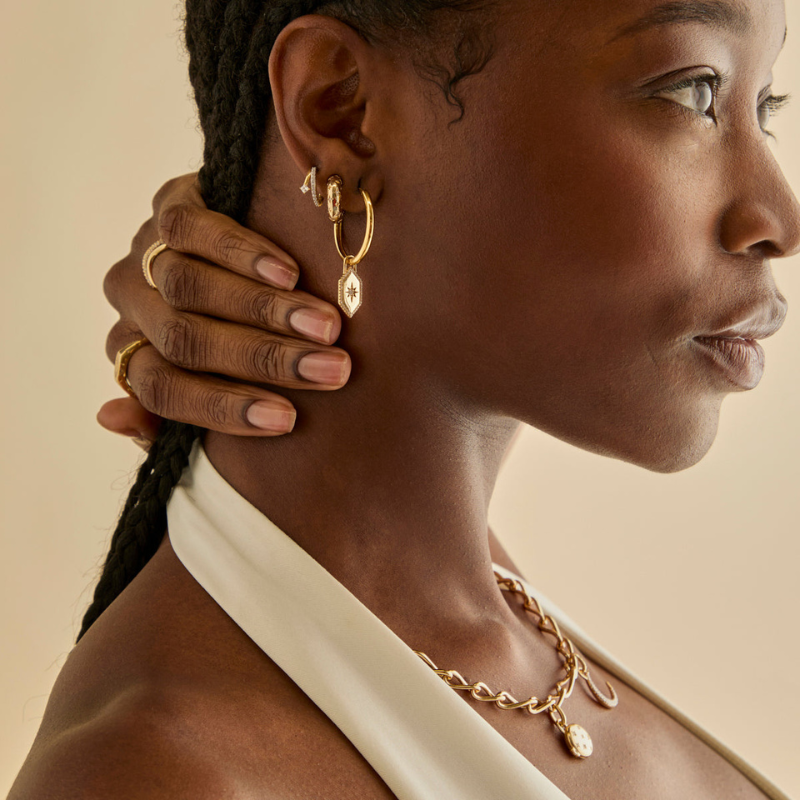 Pavé-Kristall-Creolen für Damen